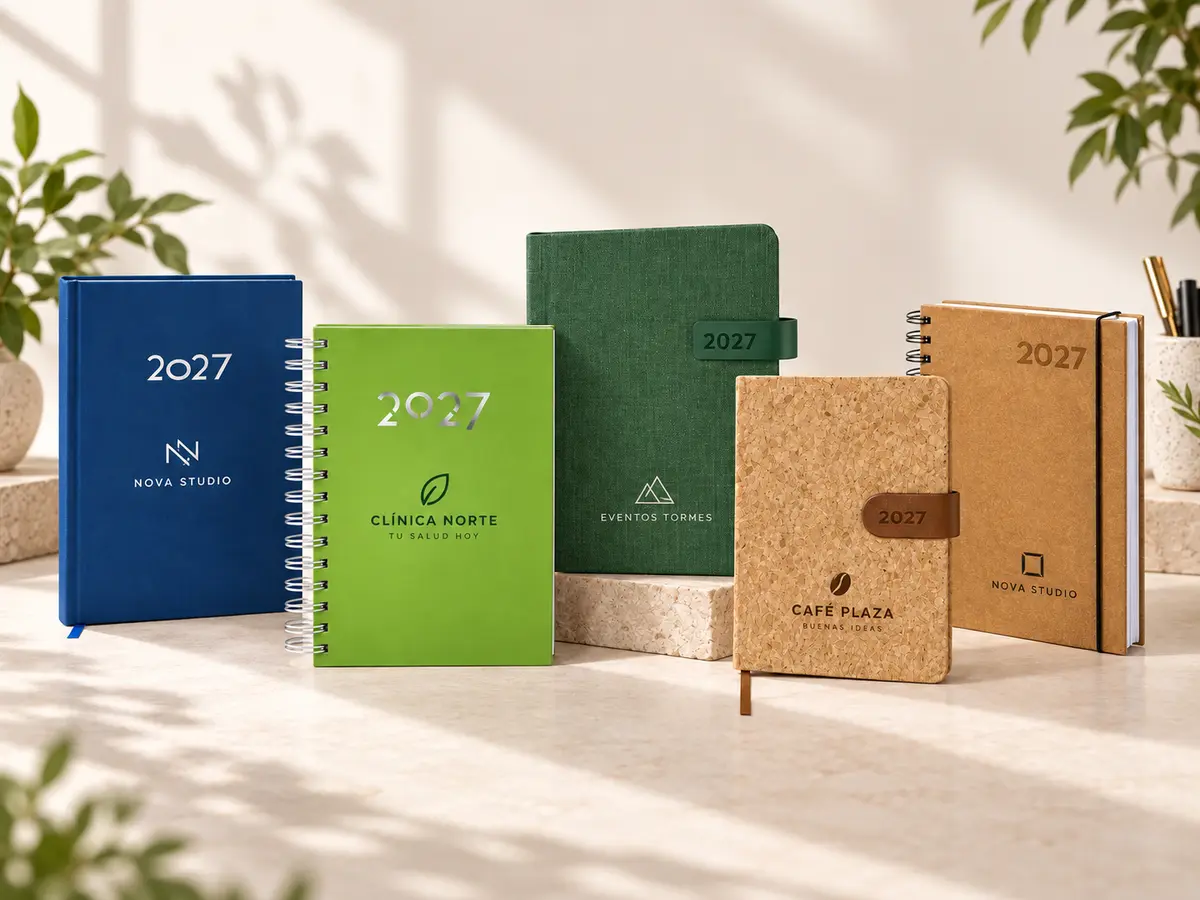 Selección de agendas 2027 personalizadas para empresas