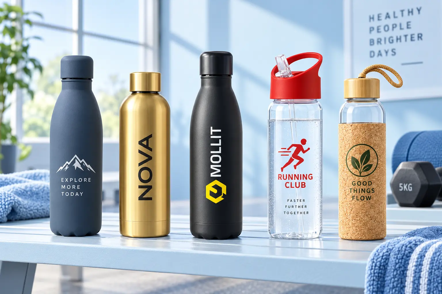 Bidones personalizados en varios materiales y colores