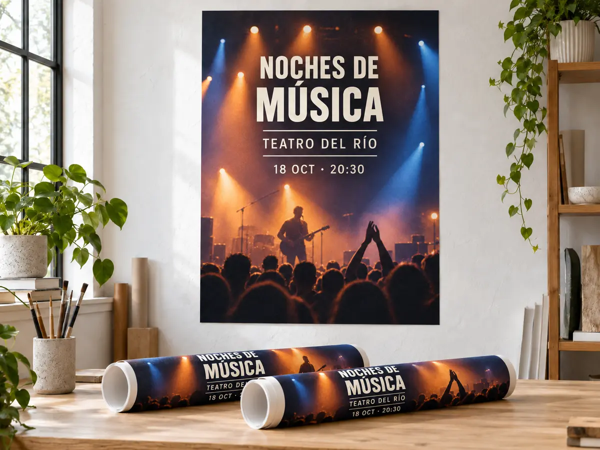 Póster de gran formato y bobinas impresas a todo color