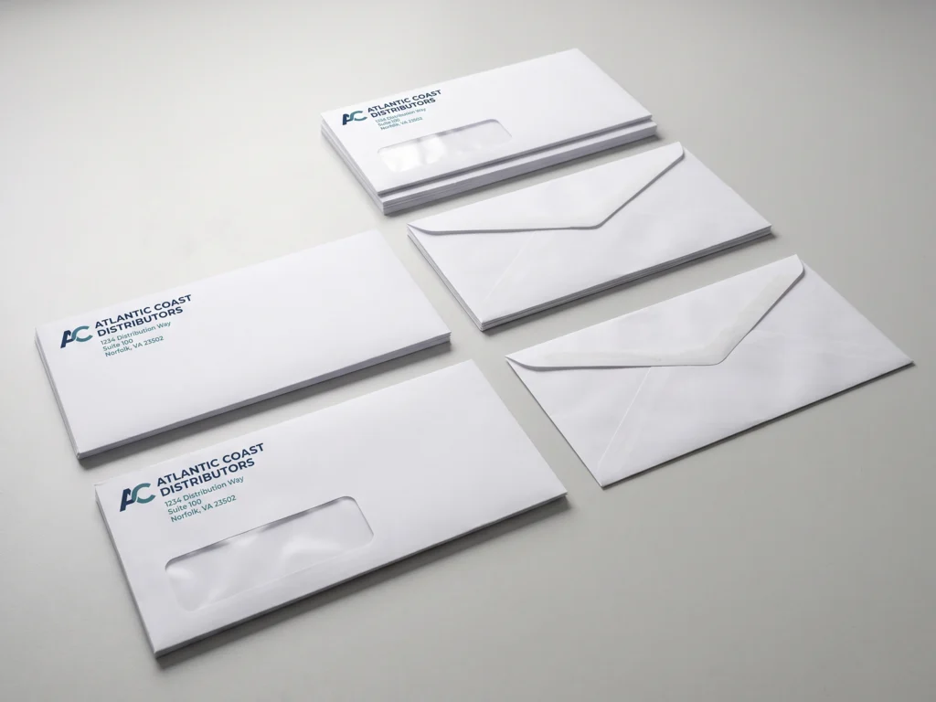 Sobres comerciales personalizados con papelería corporativa