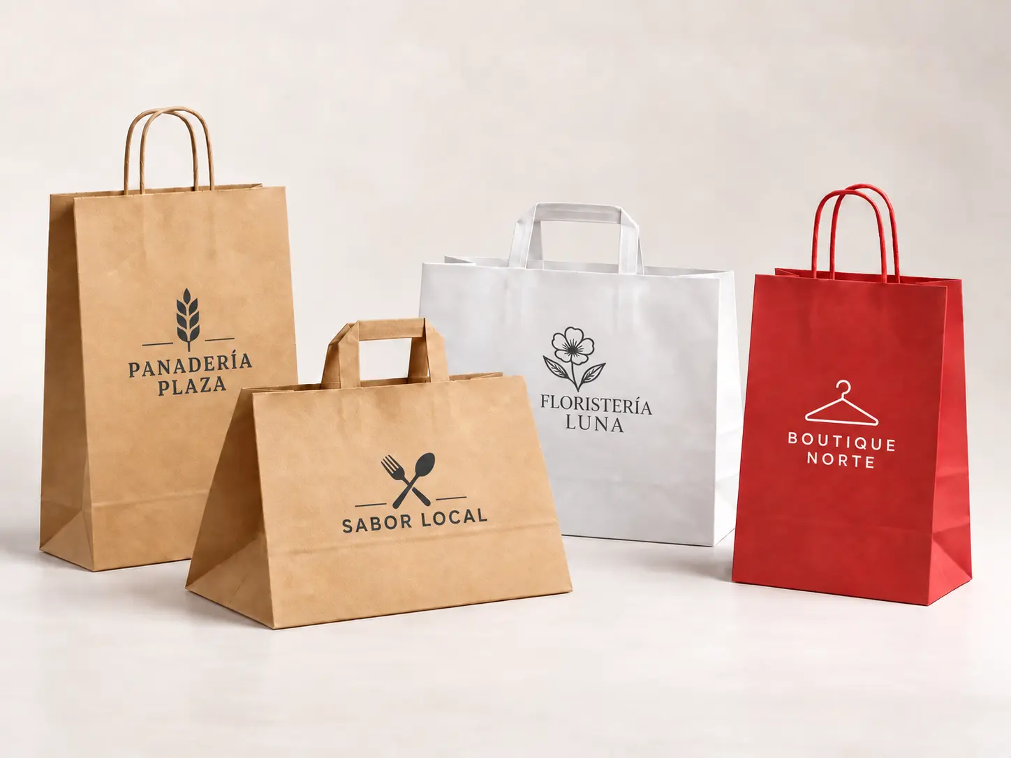 Bolsas de papel personalizadas para comercios y hostelería