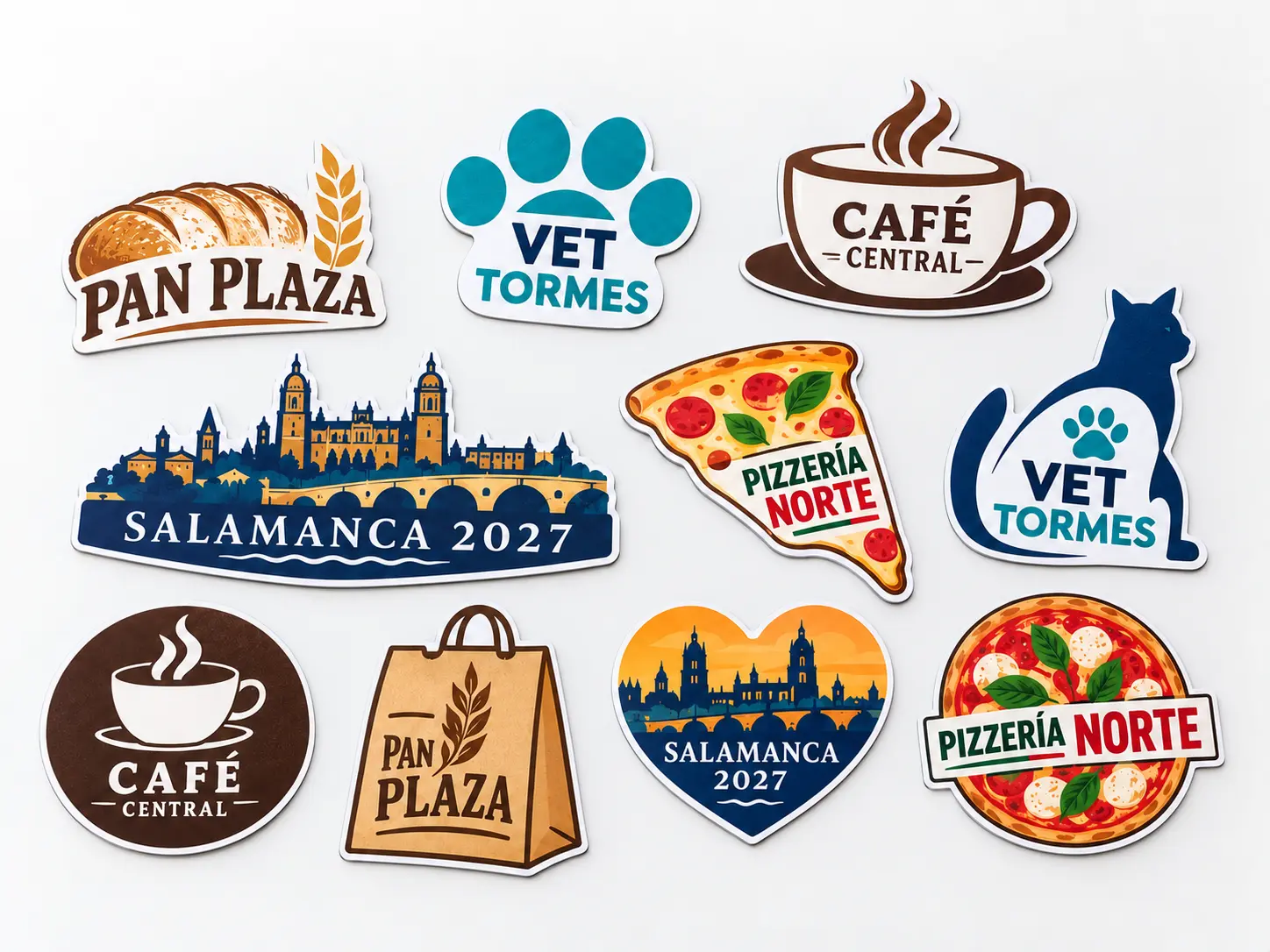 Imanes flexibles troquelados personalizados en distintas formas