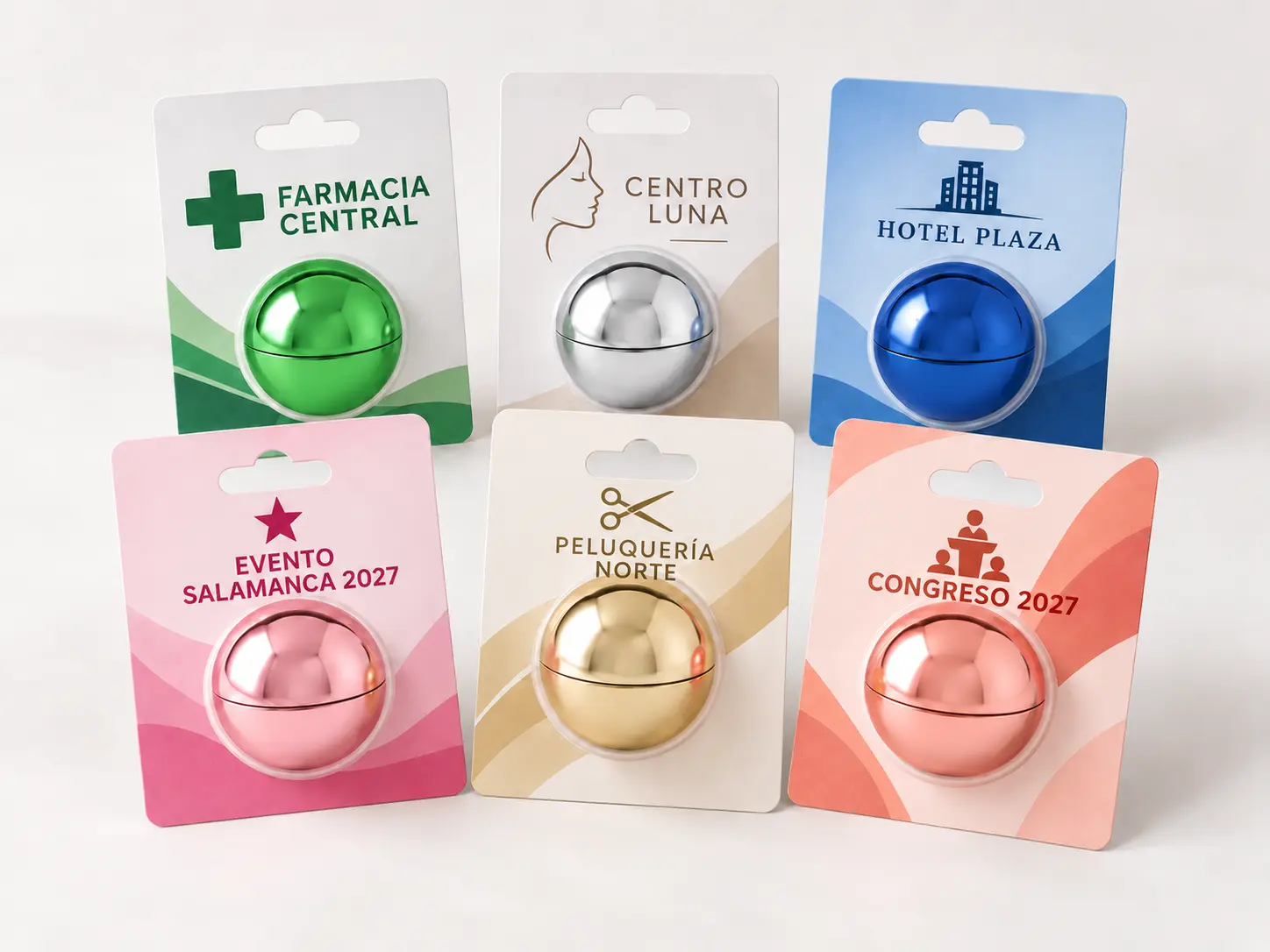 Tarjetones Epson personalizados a todo color con bálsamo labial