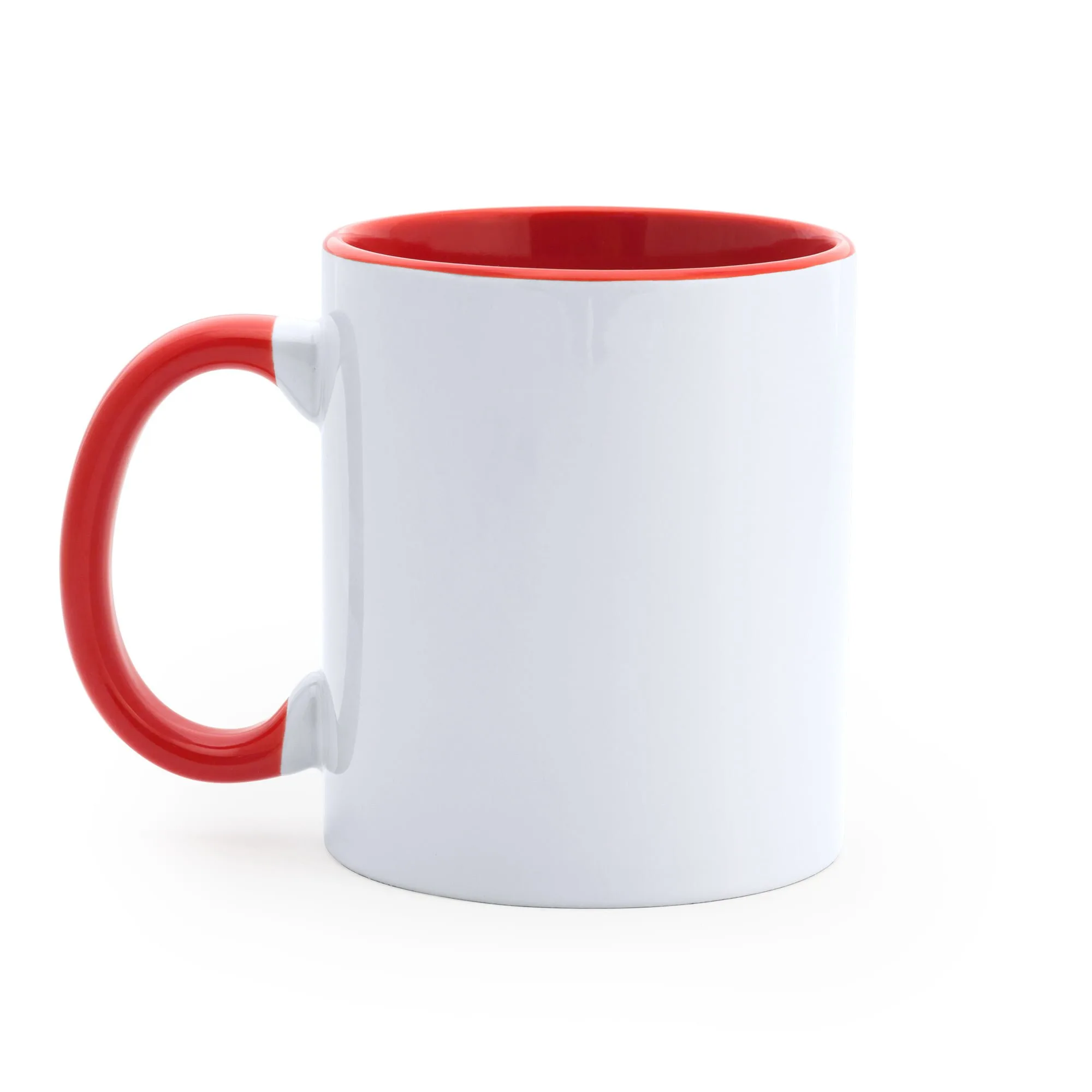 Taza bicolor Mango 4001 con interior y asa rojos