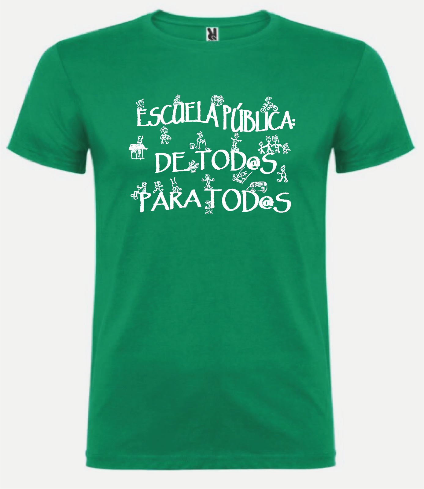 Camiseta Beagle verde botella con el diseño incluido